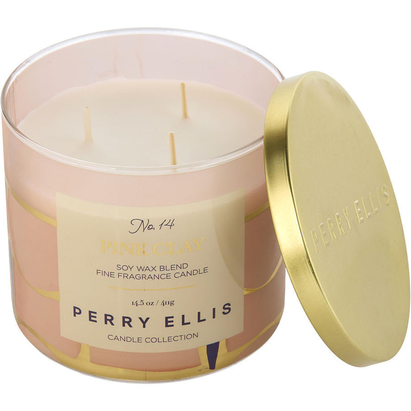 PERRY ELLIS PINK CLAY by Perry Ellis (UNISEX) - SCENTED CANDLE 14.5 OZ