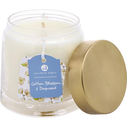 COTTON BLOSSOM & DOGWOOD by Northern Lights (UNISEX) - SCENTED SOY GLASS CANDLE 10 OZ